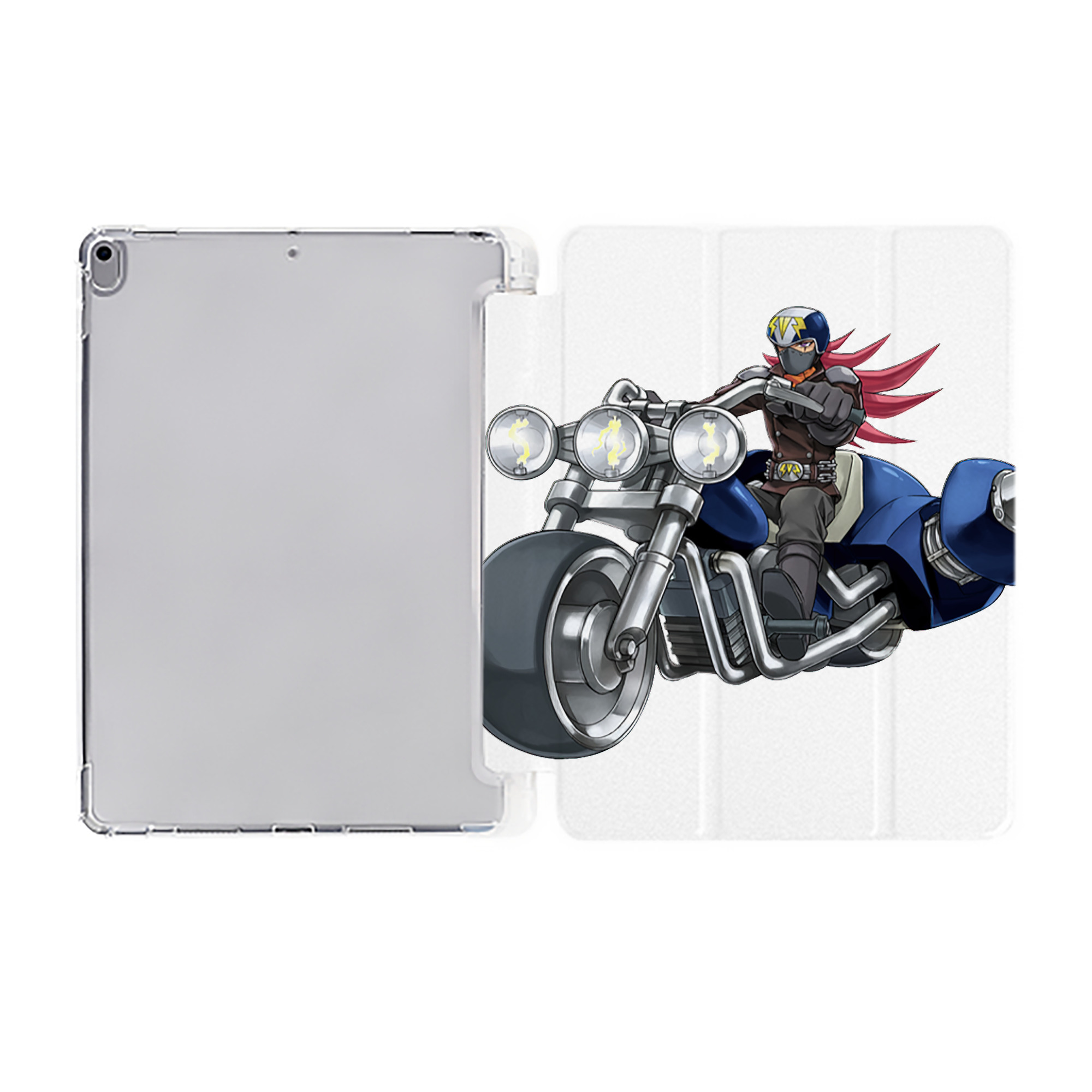 （画像用） 遊☆戯☆王 Yu-Gi-Oh! IPad ケース ペン収納付き 三つ折りスタンド PUレザー×シリコン 対応機種9.5/10.5/10.9インチ